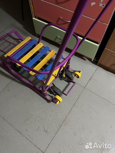 Санки ника на колесиках