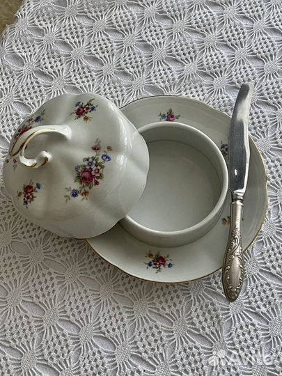 Масленка Chodziez польский фарфор 60-е гг