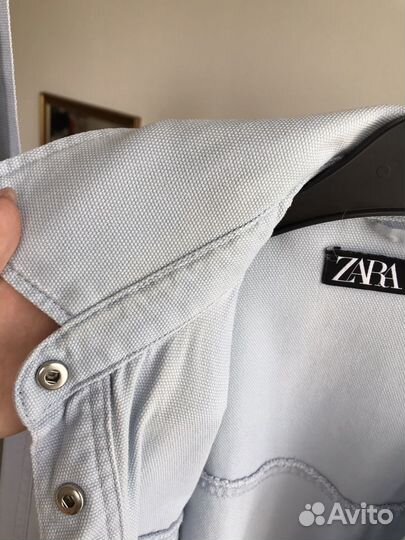 Джинсовая рубашка zara