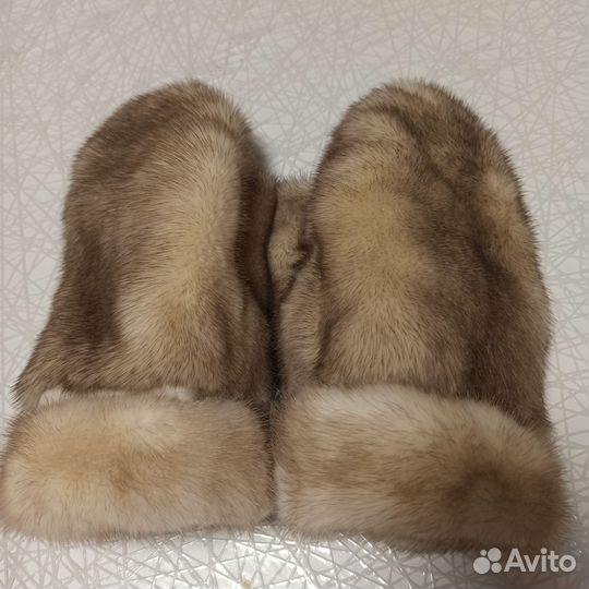 Варежки женские норковые