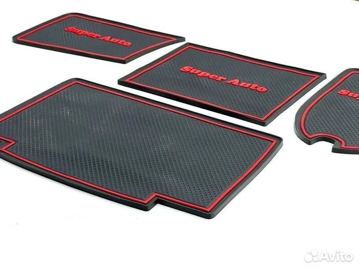 Коврики панели консоли ваз 2113, 2114 2115 красные