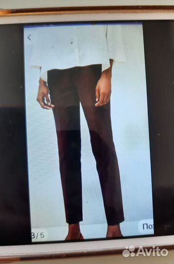 Брюки женские бордовые Mango