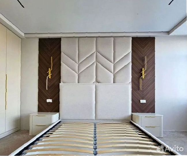 Кровать двуспальная мягкая на заказ