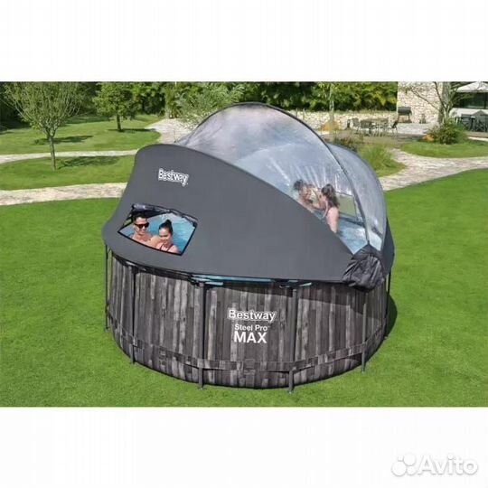 Каркасный бассейн 366х122 с куполом