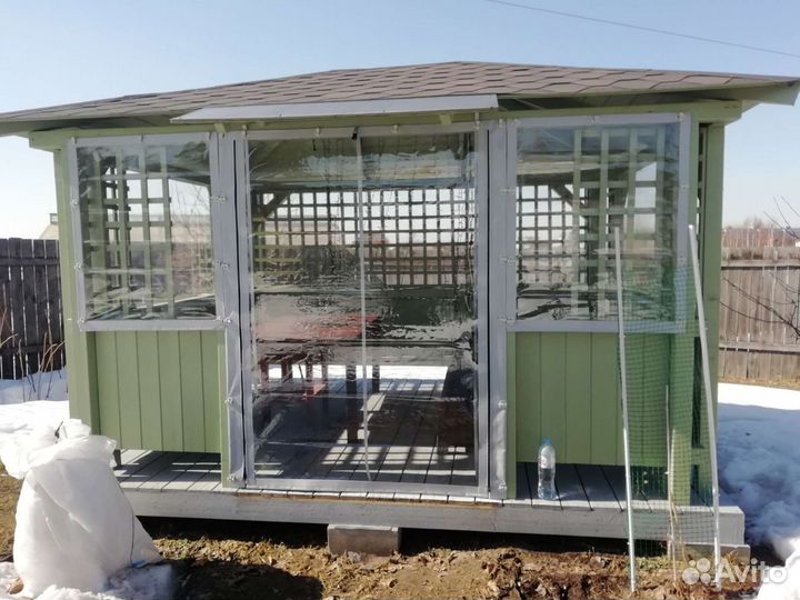 Установка мягких окон