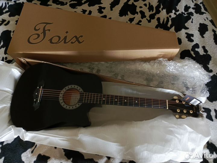 Новая акустическая гитара Foix(черный глянец)
