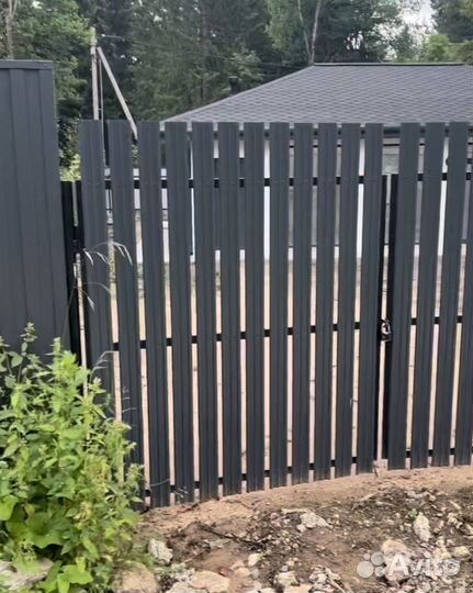 Ворота распашные + калитка