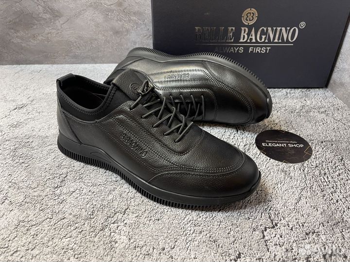 Кроссовки мужские кожаные