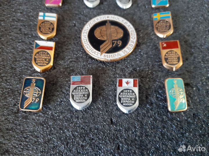 Значок хоккей чемпионат мира 1979 год