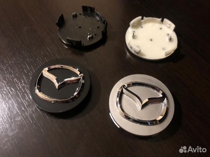 Колпачки заглушки на литые диски Mazda мазда 55мм