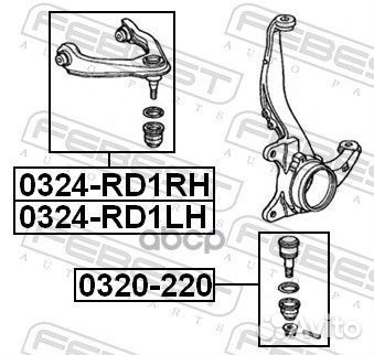 Рычаг подвески верхний перед прав 0324RD1RH