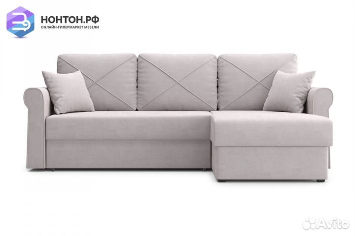 Диван угловой дельфин Лира бежевый