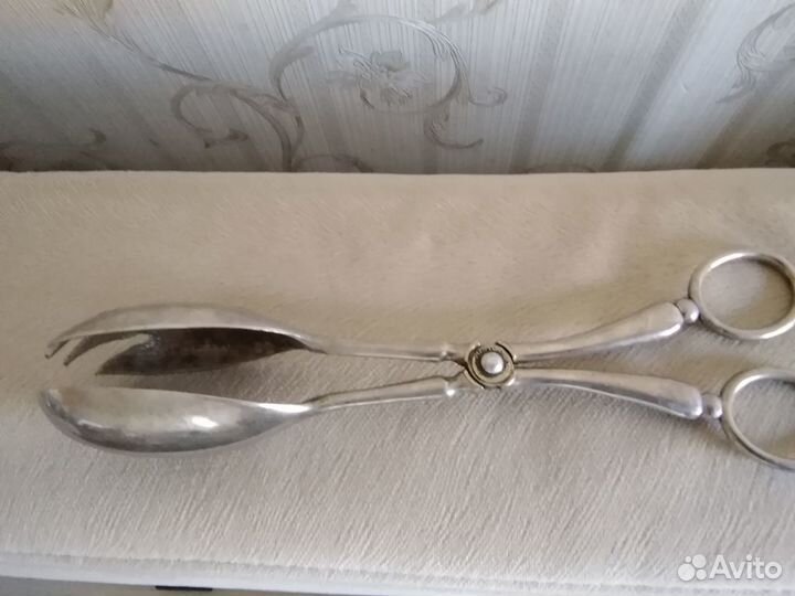 Мельхиоровые винтажные китайские щипцы