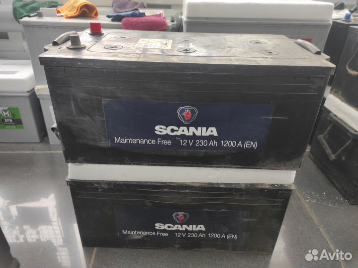 Акумулятор б/у 230Ач Scania оригинал Германия 1200