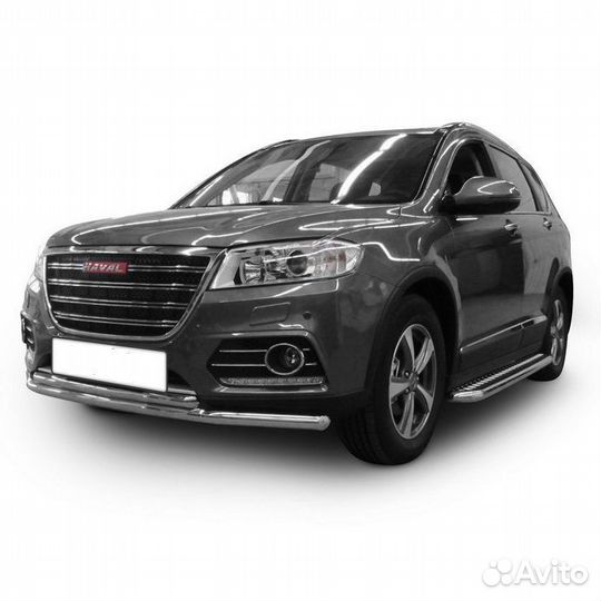 Защита переднего бампера Haval H6