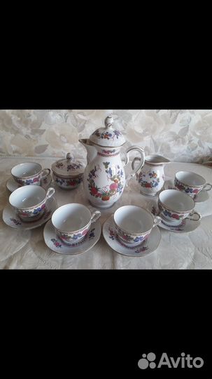 Кофейный сервиз Volkstedt Pastorale гдр 1970 год