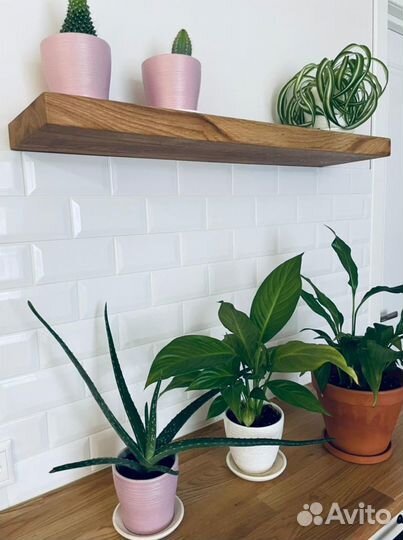 Полка со скрытым креплением из дуба