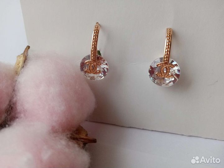 Серьги под золото 585 пробы