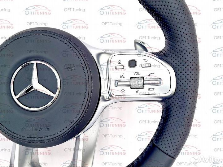 Руль Mercedes стиль 63 AMG с подогревом + подушка