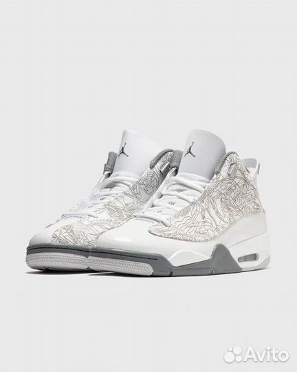 Кроссовки nike air jordan dub zero white/cool grey