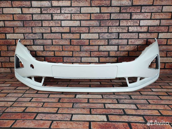 Бампер передний белый VW Polo 6 20-22 новый