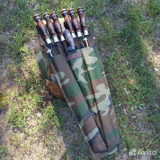 Набор шампуров с ножом 