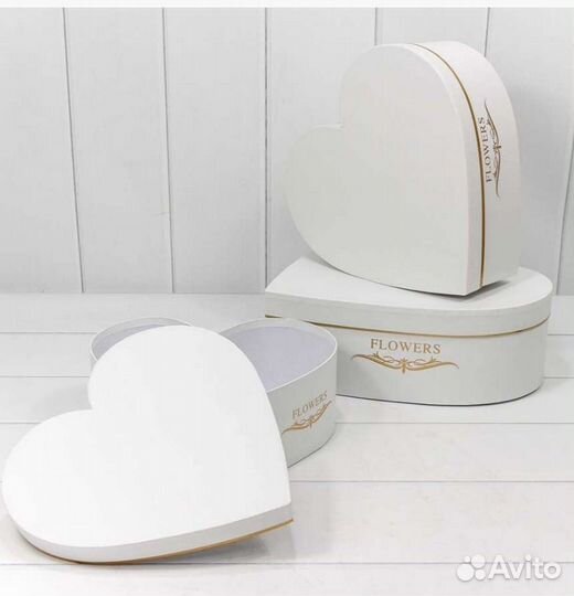 Коробка подарочная сердце. Набор 3шт 