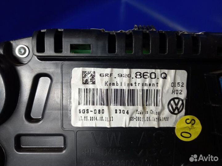 Панель приборов Volkswagen polo
