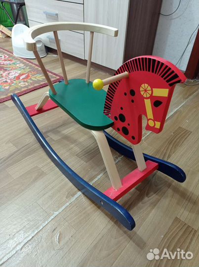 Лошадка качалка деревянная