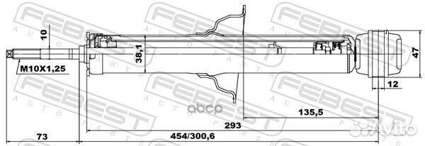 Амортизатор задний GAS.twin tube 04659939R Febest