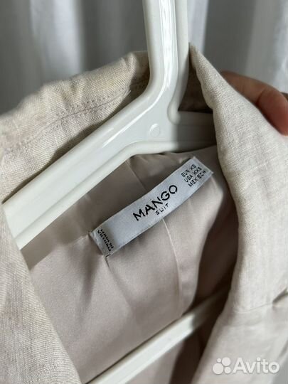 Льняной пиджак mango