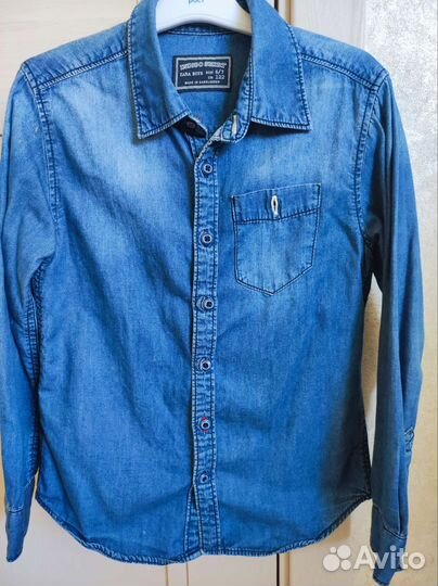 Джинсовая рубашка zara мальчику