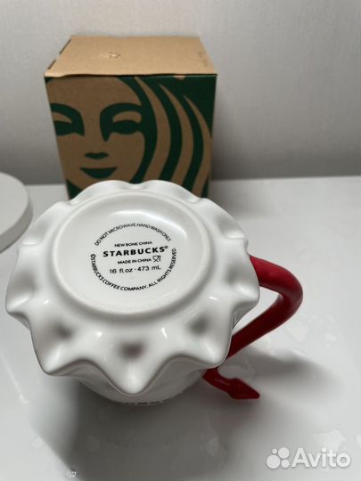 Кружка starbucks чертик белого цвета