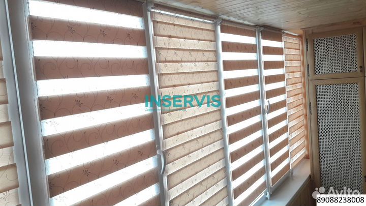 Зебра день ночь рулонные шторы