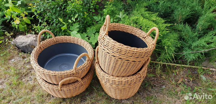 Корзина 20 л. из ротанга
