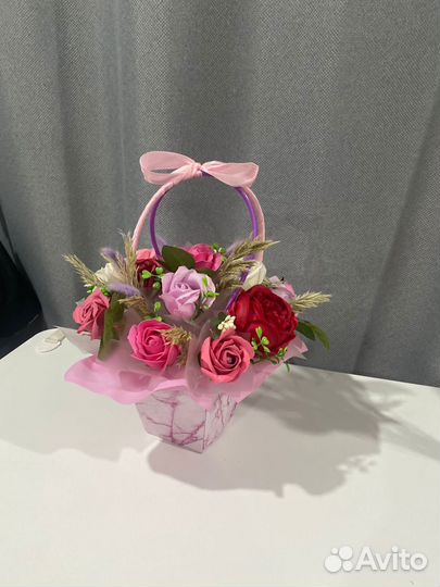 Букет из мыльных роз