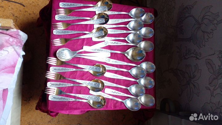 Ложки,Вилки,Ножи и сервировка Мельхиор