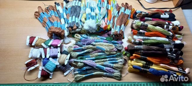 Станок для вышивания, рамки канва нитки мулине