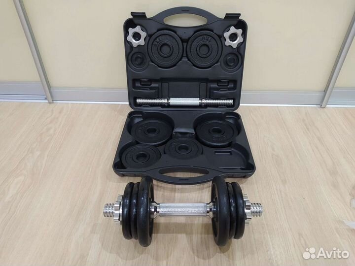 Гантели стальные 20 кг в кейсе
