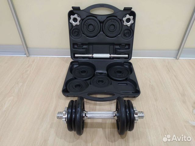 Гантели стальные 20 кг в кейсе