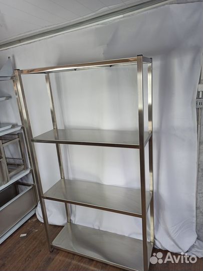 Стеллаж 4 уровня из нержавеющей стали