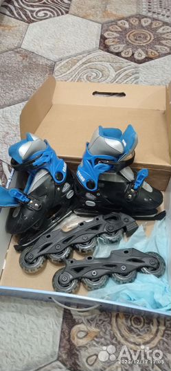 Коньки хоккейные детские + ролики