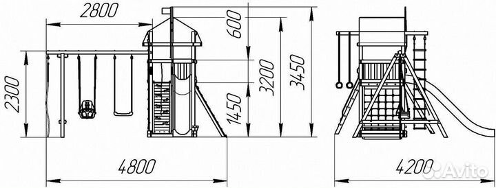 Детская игровая площадка Тасмания Комби