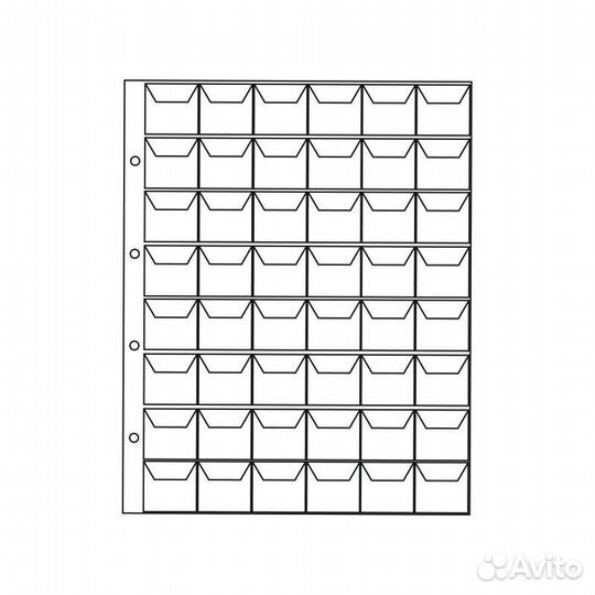 Листы для монет. Клапанный тип. Формат Оптима