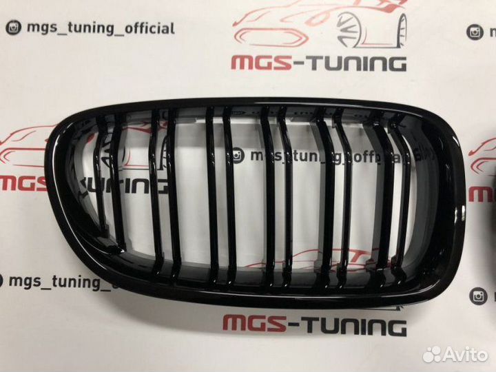 Решетка BMW 5 серии f10 в стиле М5 черный глянец