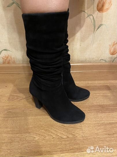 Сапоги зимние замшевые 36