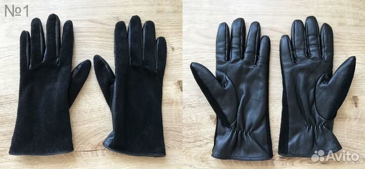 Перчатки черные митенки женские 1 пара б/у