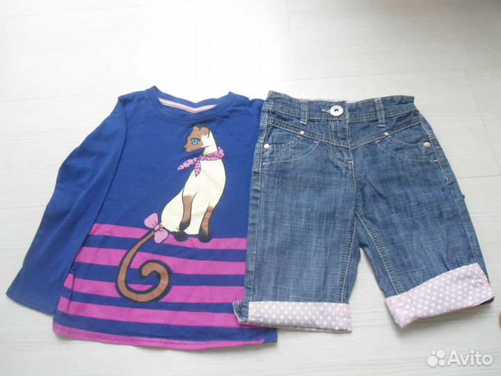 Бриджы next и футболка на 3-4г