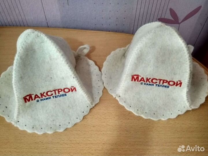 Шапка и рукавицы для бани.Новое