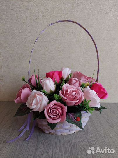 Букет из мыльных роз